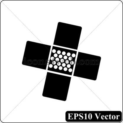 Medical patch black icon. EPS10 vector. - Website icons