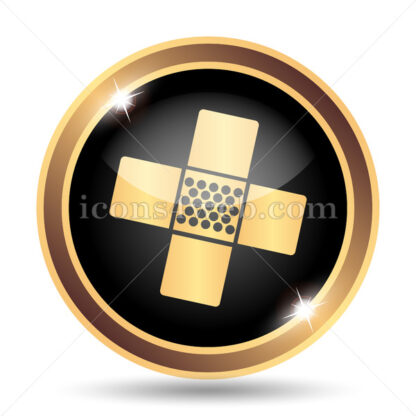 Medical patch gold icon. - Website icons
