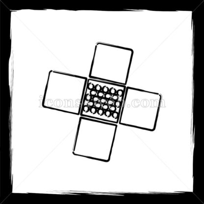 Medical patch sketch icon. - Website icons