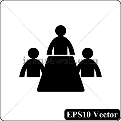 Meeting room black icon. EPS10 vector. - Website icons