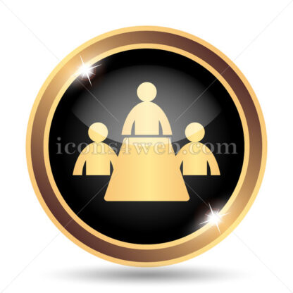 Meeting room gold icon. - Website icons