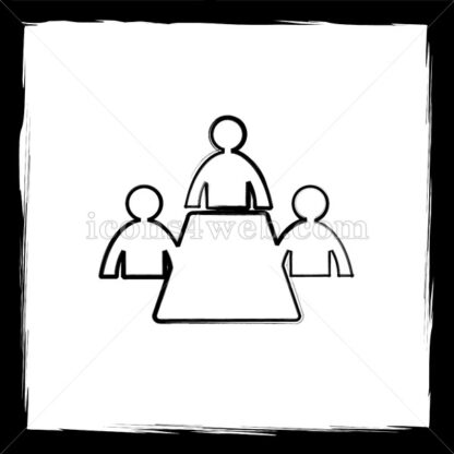 Meeting room sketch icon. - Website icons