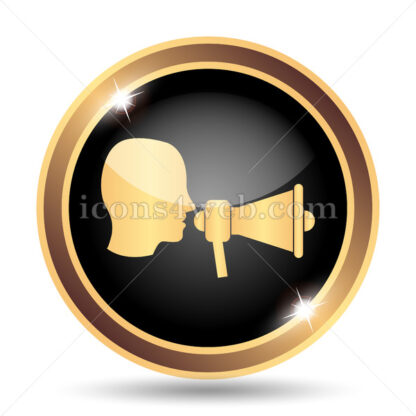 Megaphone gold icon. - Website icons