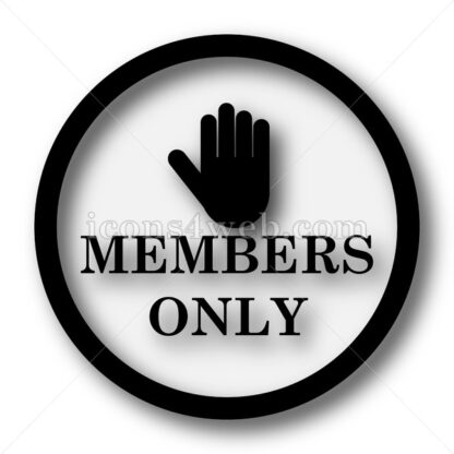 Members only simple icon. Members only simple button. - Website icons
