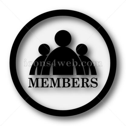 Members simple icon. Members simple button. - Website icons