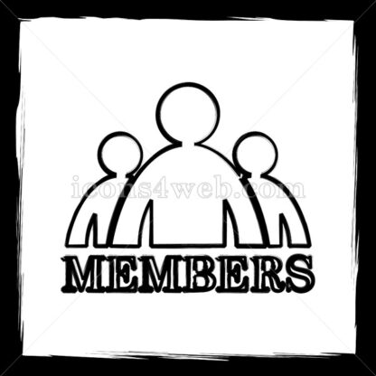 Members sketch icon. - Website icons