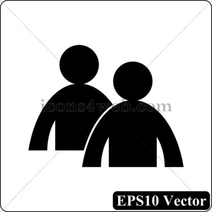 Mentoring black icon. EPS10 vector. - Website icons