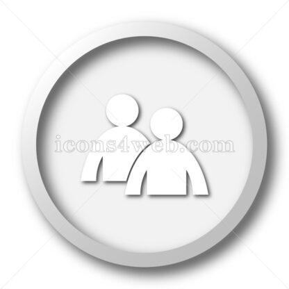 Mentoring white icon. Mentoring white button - Website icons