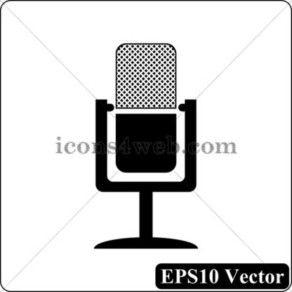 Microphone black icon. EPS10 vector. - Website icons