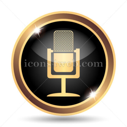 Microphone gold icon. - Website icons