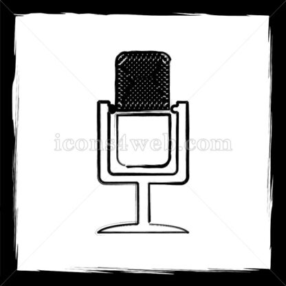 Microphone sketch icon. - Website icons