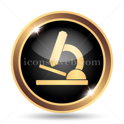 Microscope gold icon. - Website icons