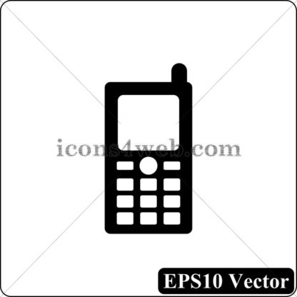 Mobile phone black icon. EPS10 vector. - Website icons