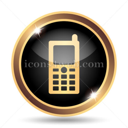Mobile phone gold icon. - Website icons