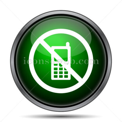 Mobile phone restricted internet icon. - Website icons