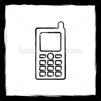 Mobile phone sketch icon. - Website icons