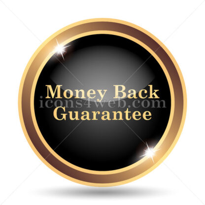 Money back guarantee gold icon. - Website icons