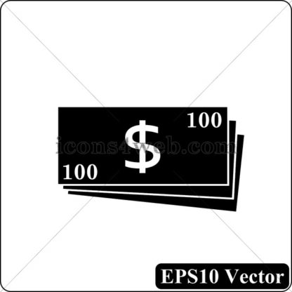 Money black icon. EPS10 vector. - Website icons