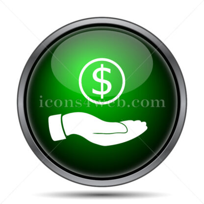 Money in hand internet icon. - Website icons