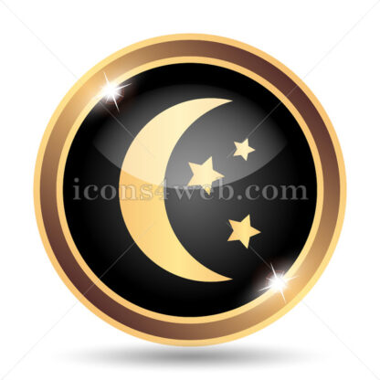 Moon gold icon. - Website icons