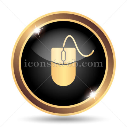 Mouse  gold icon. - Website icons