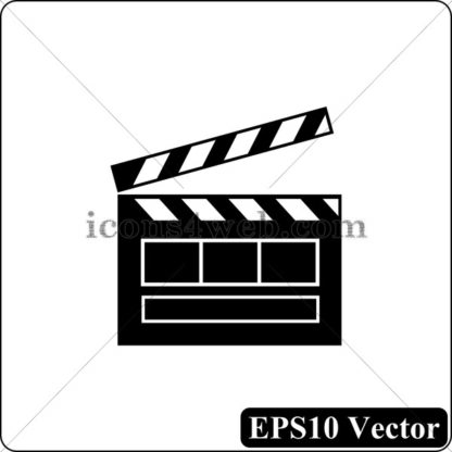 Movie black icon. EPS10 vector. - Website icons