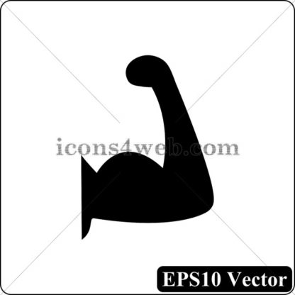 Muscle black icon. EPS10 vector. - Website icons