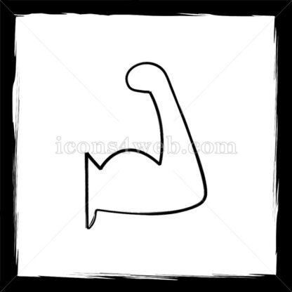 Muscle sketch icon. - Website icons