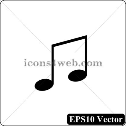 Music black icon. EPS10 vector. - Website icons