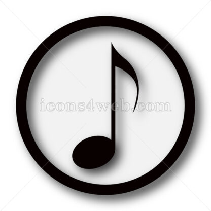 Musical note simple icon. Musical note simple button. - Website icons