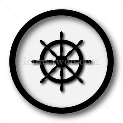 Nautical wheel simple icon. Nautical wheel simple button. - Website icons