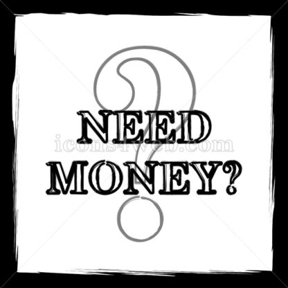 Need money sketch icon. - Website icons