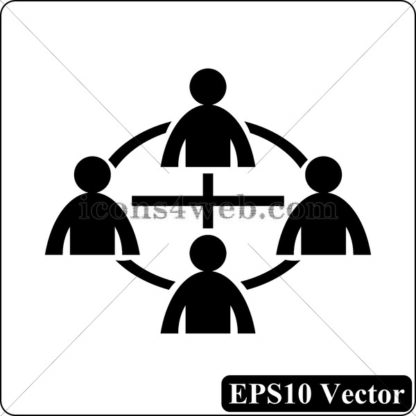 Network black icon. EPS10 vector. - Website icons
