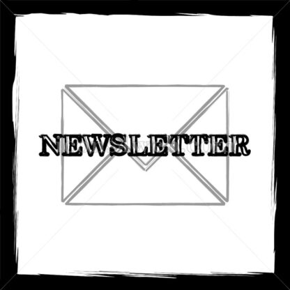 Newsletter sketch icon. - Website icons