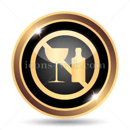 No alcohol gold icon. - Website icons