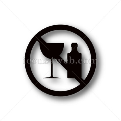 No alcohol simple icon. No alcohol simple button. - Website icons
