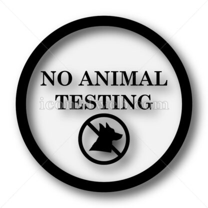 No animal testing simple icon. No animal testing simple button. - Website icons
