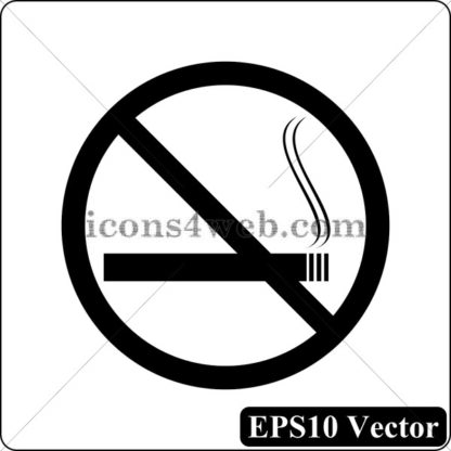 No smoking black icon. EPS10 vector. - Website icons
