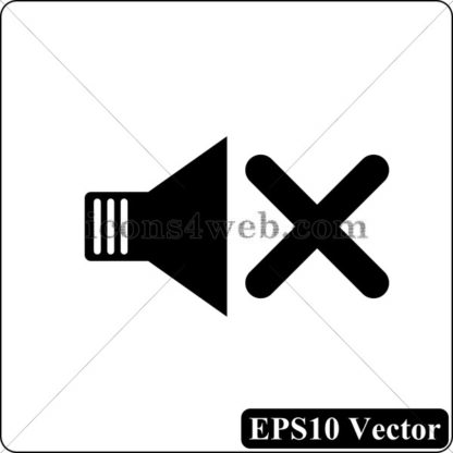 No sound black icon. EPS10 vector. - Website icons