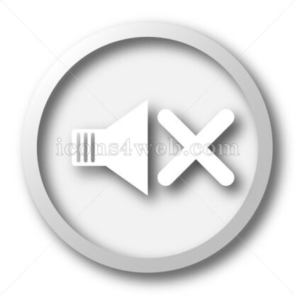 No sound white icon. No sound white button - Website icons