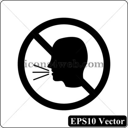 No talking black icon. EPS10 vector. - Website icons