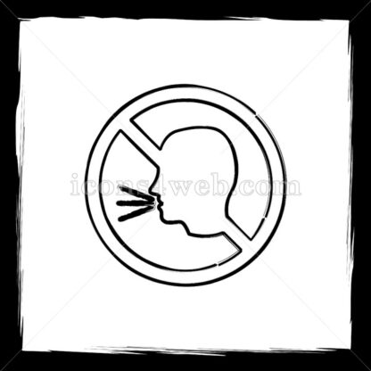 No talking sketch icon. - Website icons