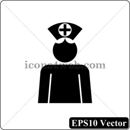 Nurse black icon. EPS10 vector. - Website icons