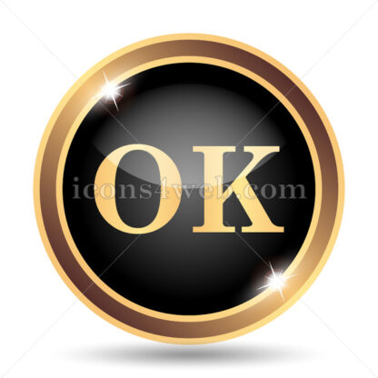 OK gold icon. - Website icons