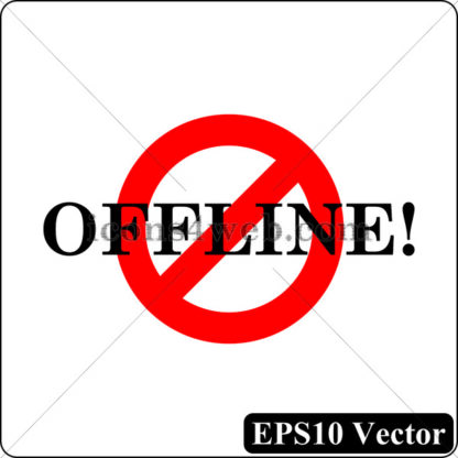 Offline black icon. EPS10 vector. - Website icons