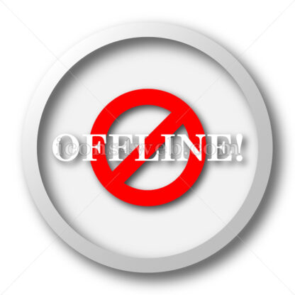 Offline white icon. Offline white button - Website icons