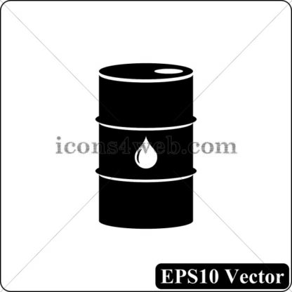 Oil barrel black icon. EPS10 vector. - Website icons