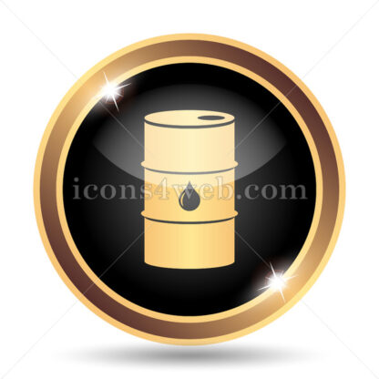 Oil barrel gold icon. - Website icons