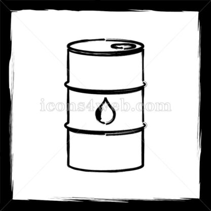 Oil barrel sketch icon. - Website icons