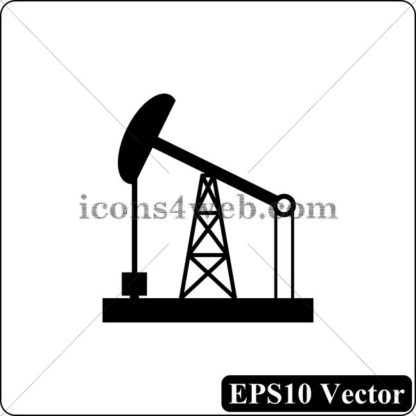 Oil pump black icon. EPS10 vector. - Website icons